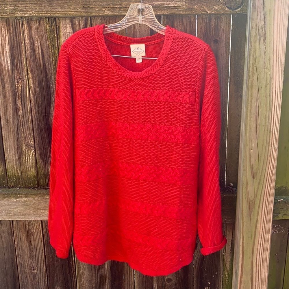 St. JohnโsโBay red sweater sz. XL
